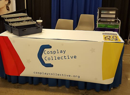 The Cospitality Suite cosplay repair station at Con of Thrones