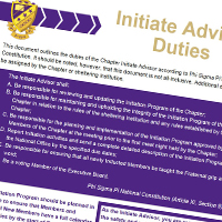 Initiate Advisor Duties graphic