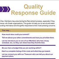 quality response guide graphic