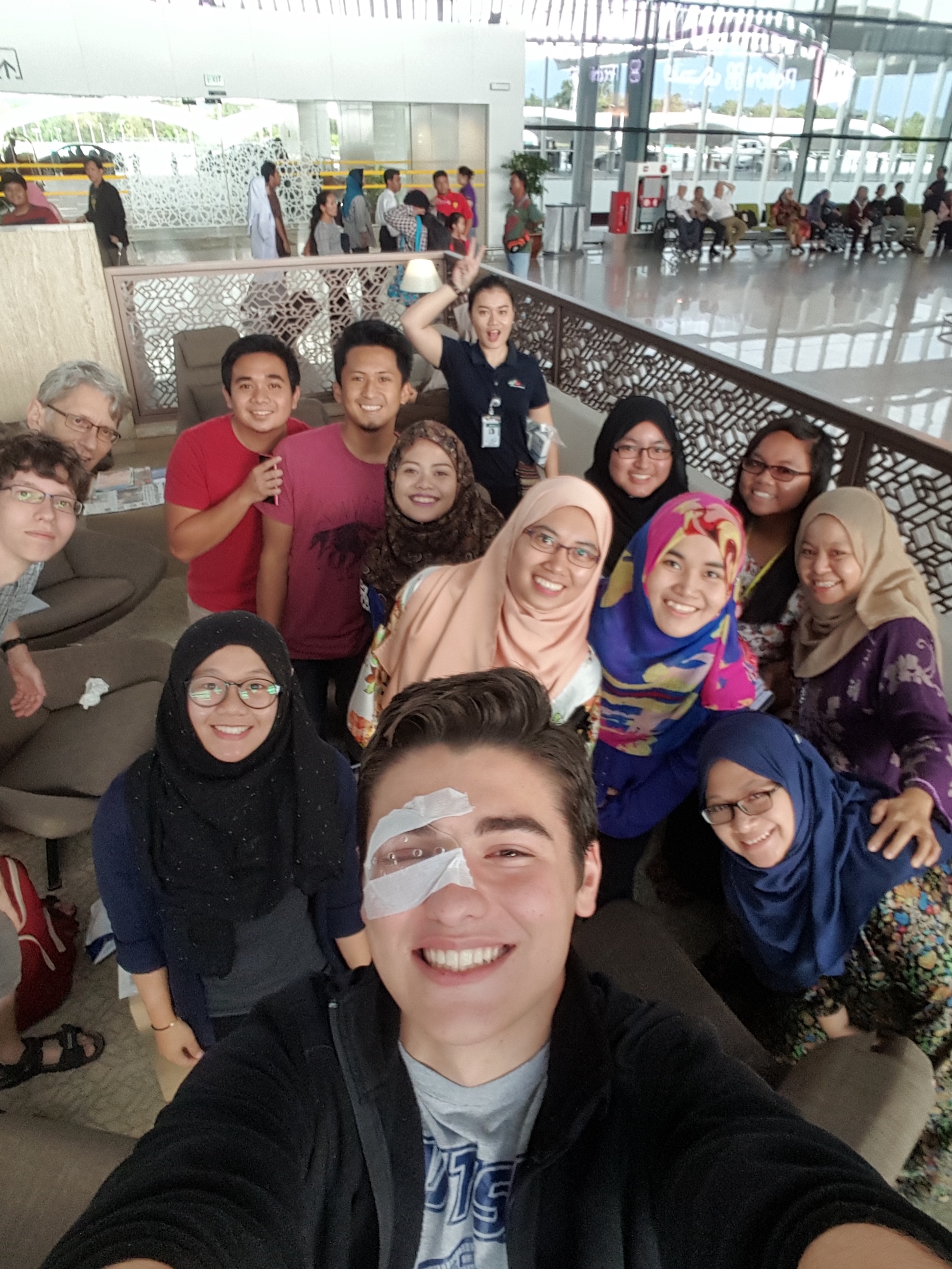 Hilton spending time with the rest of the Bruneian students and Faculty before returning to the United States.
