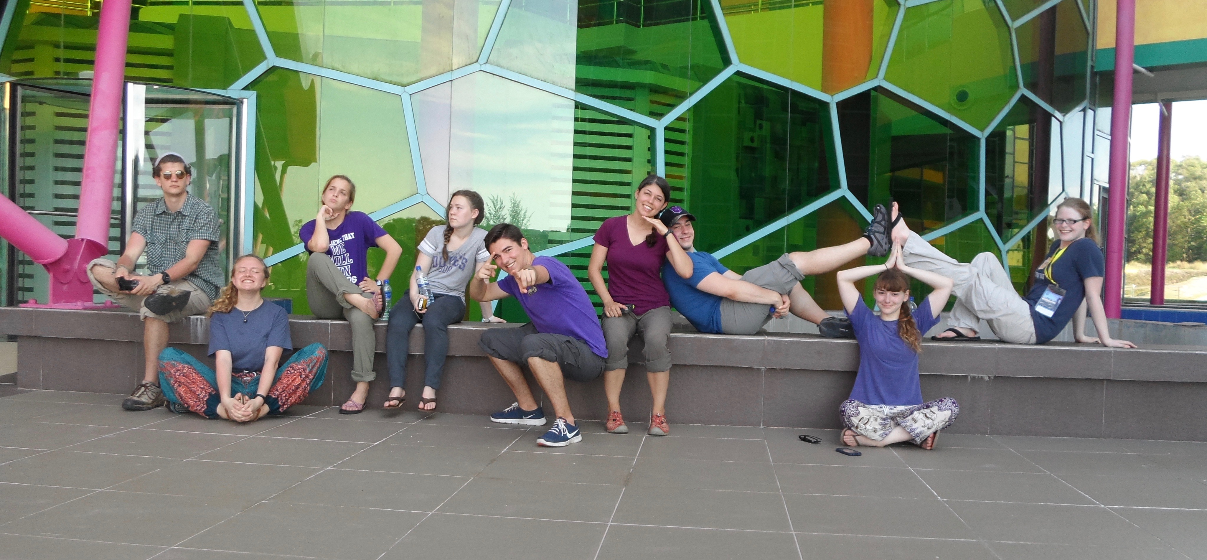 Ryan with his study abroad friends in Thailand