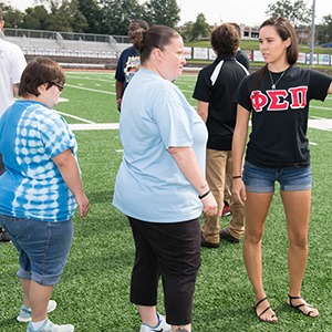 Wolosz works with Special Olympics participants