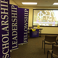 purple convention banners Scholarship Leadership Fellowship
