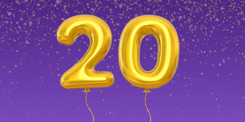 20 number balloons